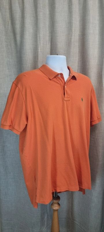 Polo By Ralph Lauren Men's Size XL (Chest 48") Short Sleeved Orange Polo Shirt imagen 4